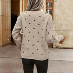 Clara | Women's Crewneck Sweater | Polka Dot · PNY