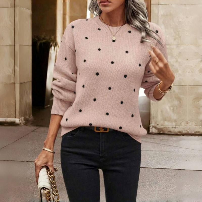 Clara | Women's Crewneck Sweater | Polka Dot · PNY