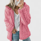 Clara | Women's Hooded Jacket | Teddy Fleece · PNY