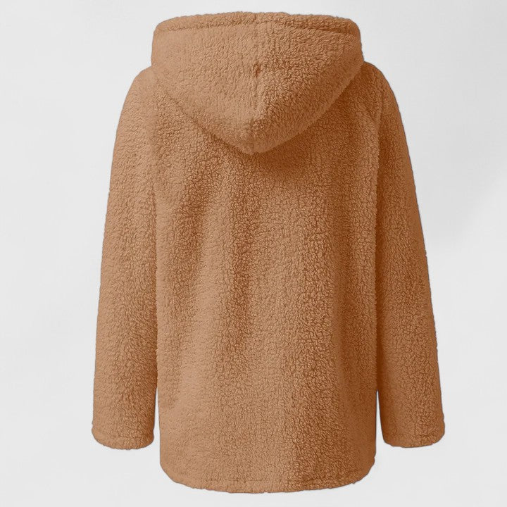 Clara | Women's Hooded Jacket | Teddy Fleece · PNY