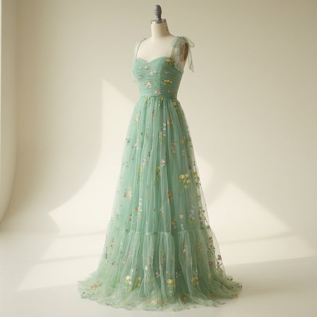 Clara | Women's Sleeveless Maxi Dress | Floral Embroidery · PNY