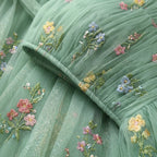 Clara | Women's Sleeveless Maxi Dress | Floral Embroidery · PNY