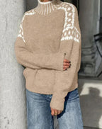 Clara | Women's Turtleneck Sweater | Fair Isle Knit · PNY