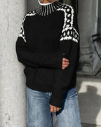 Clara | Women's Turtleneck Sweater | Fair Isle Knit · PNY