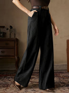 Clara | Women's Wide-Leg Pants | Pleated Texture · PNY