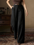 Clara | Women's Wide-Leg Pants | Pleated Texture · PNY