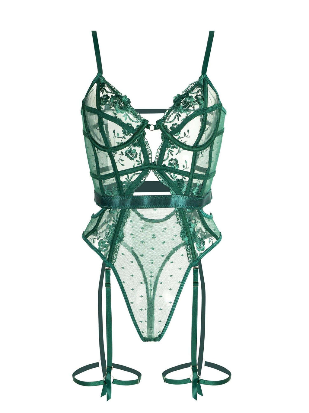 Colette | Women's Underwire Teddy | Floral Embroidery · PNY
