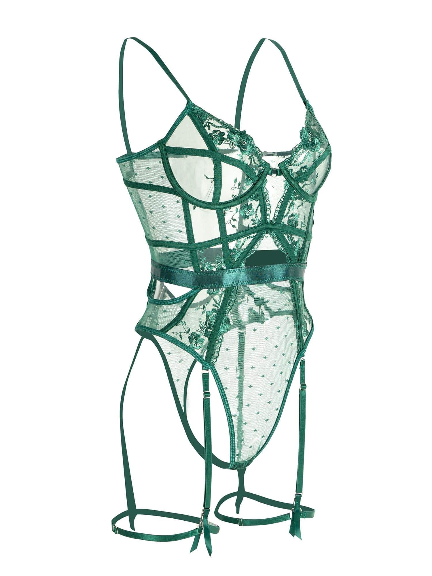 Colette | Women's Underwire Teddy | Floral Embroidery · PNY