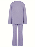 Danielle | Women's V-Neck Loungewear Set | Soft Knit · PNY
