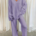 Danielle | Women's V-Neck Loungewear Set | Soft Knit