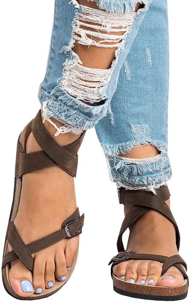 Delia | Women's Strappy Sandals | Buckle Strap