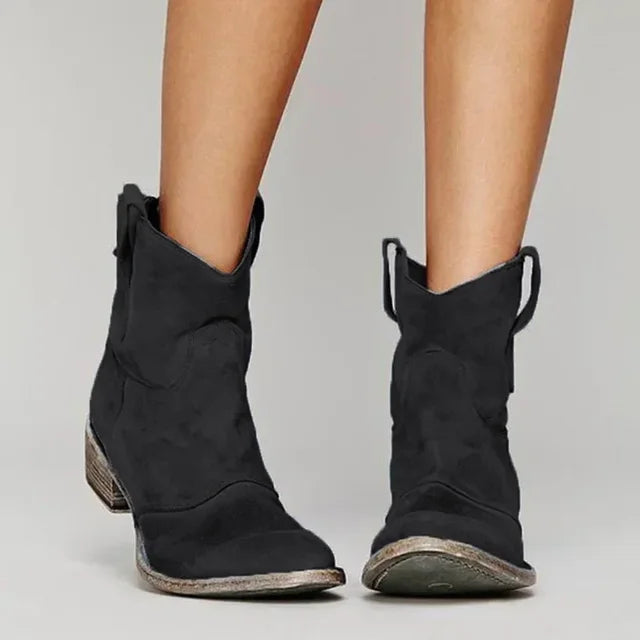 Delia | Women's Western Ankle Boots | Pull-On · PNY
