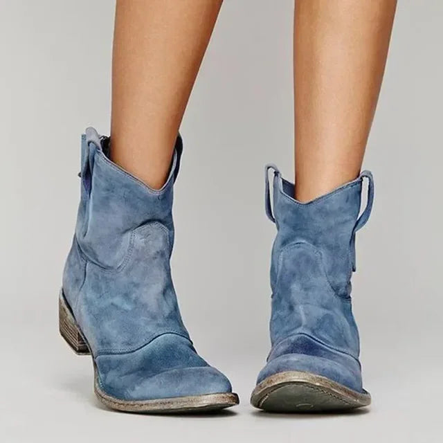 Delia | Women's Western Ankle Boots | Pull-On · PNY