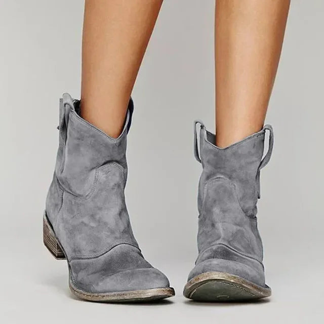 Delia | Women's Western Ankle Boots | Pull-On · PNY