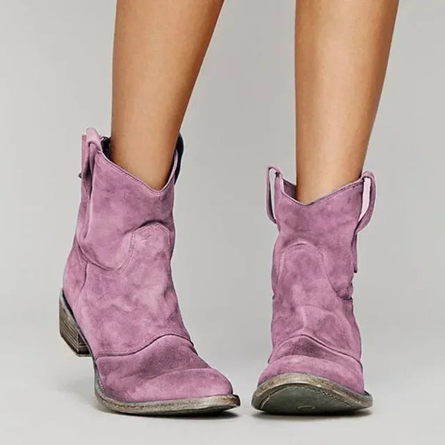 Delia | Women's Western Ankle Boots | Pull-On · PNY