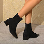 Delphine | Women's Pointed-Toe Boots | Block Heel · PNY