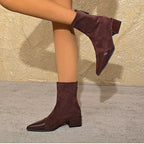 Delphine | Women's Pointed-Toe Boots | Block Heel · PNY