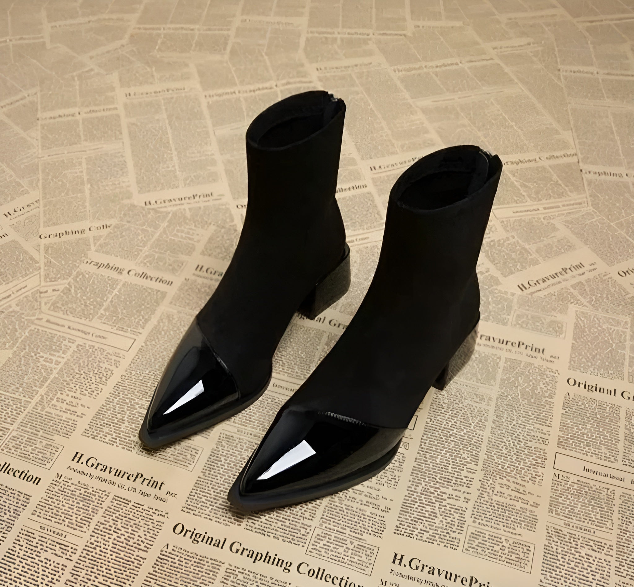 Delphine | Women's Pointed-Toe Boots | Block Heel · PNY