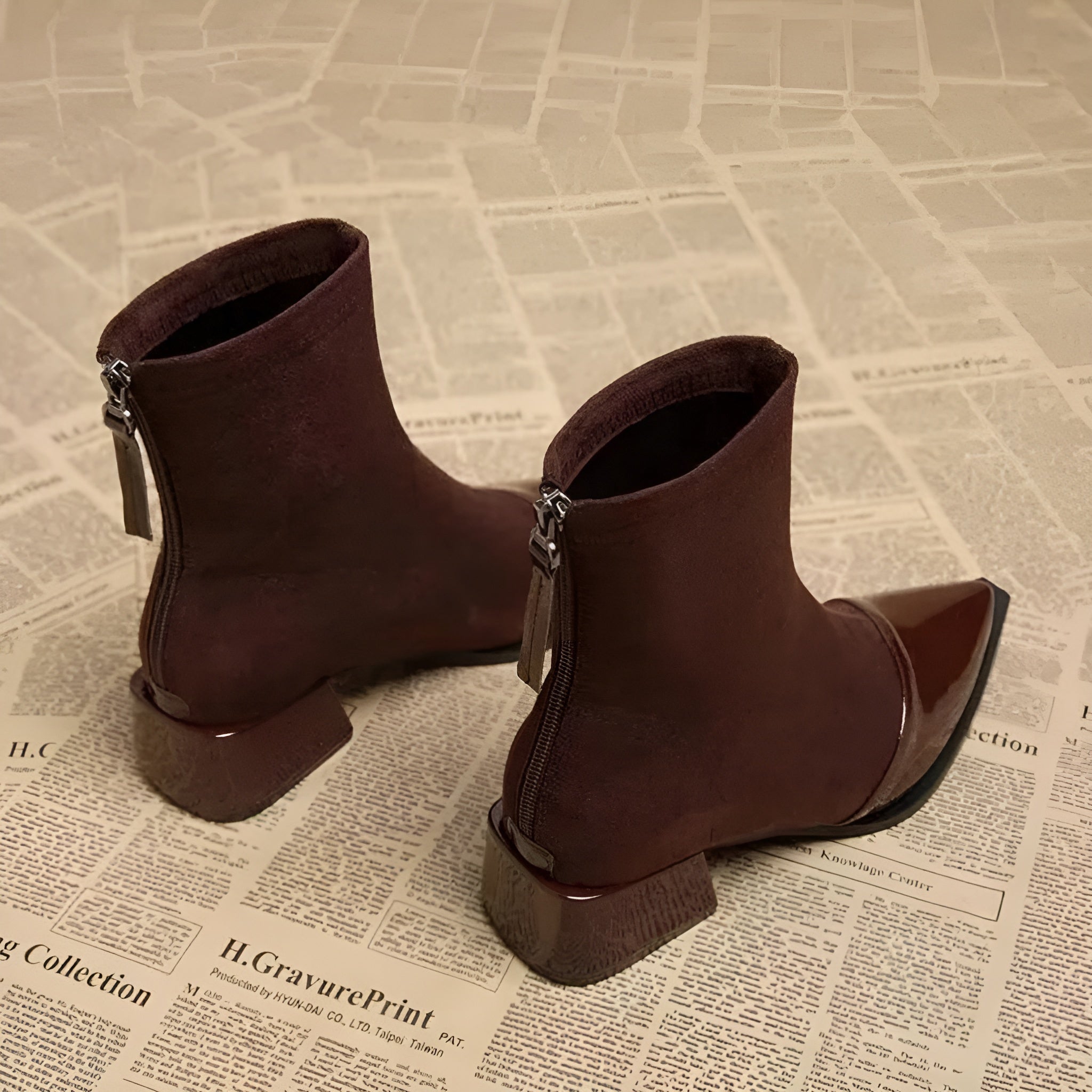 Delphine | Women's Pointed-Toe Boots | Block Heel · PNY