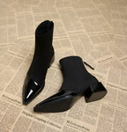 Delphine | Women's Pointed-Toe Boots | Block Heel · PNY