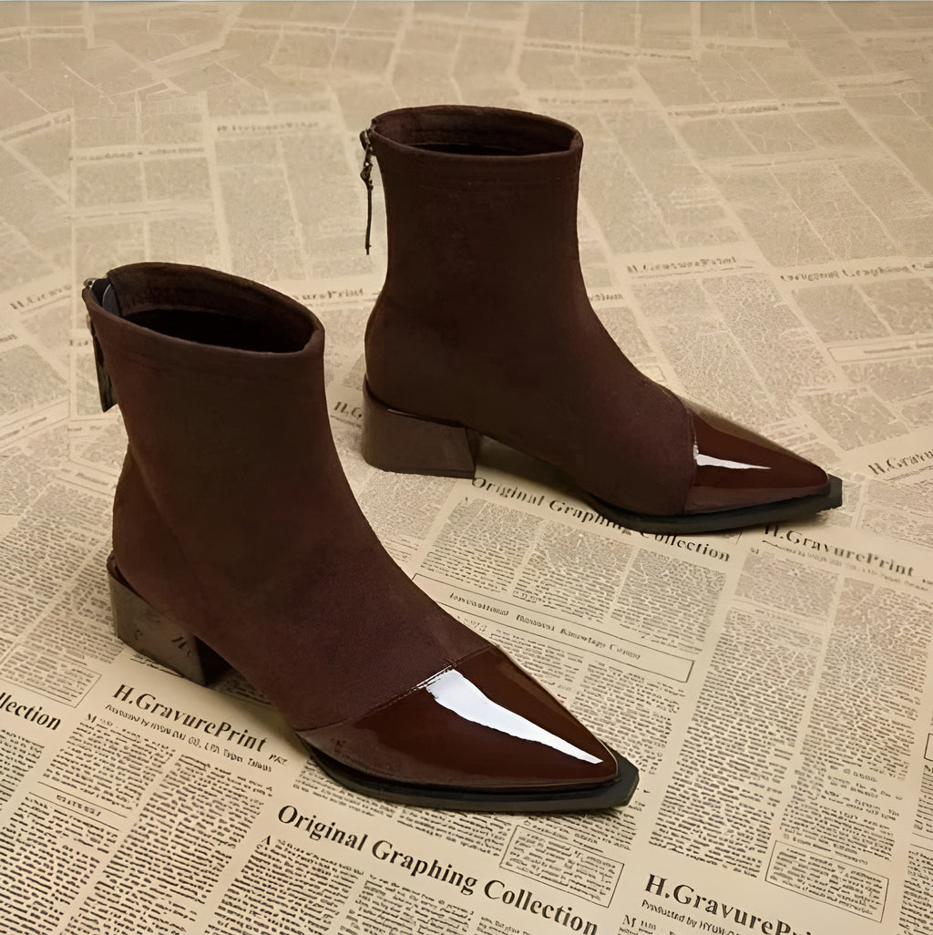 Delphine | Women's Pointed-Toe Boots | Block Heel · PNY