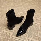 Delphine | Women's Pointed-Toe Boots | Block Heel · PNY