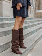 Delphine | Women's Slouch Boots | Fold-Over · PNY