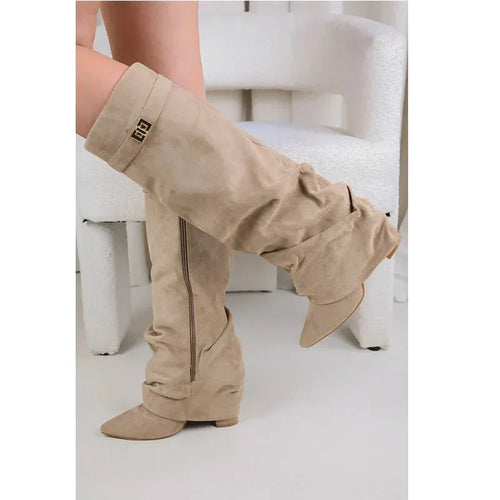 Delphine | Women's Slouch Boots | Fold-Over · PNY