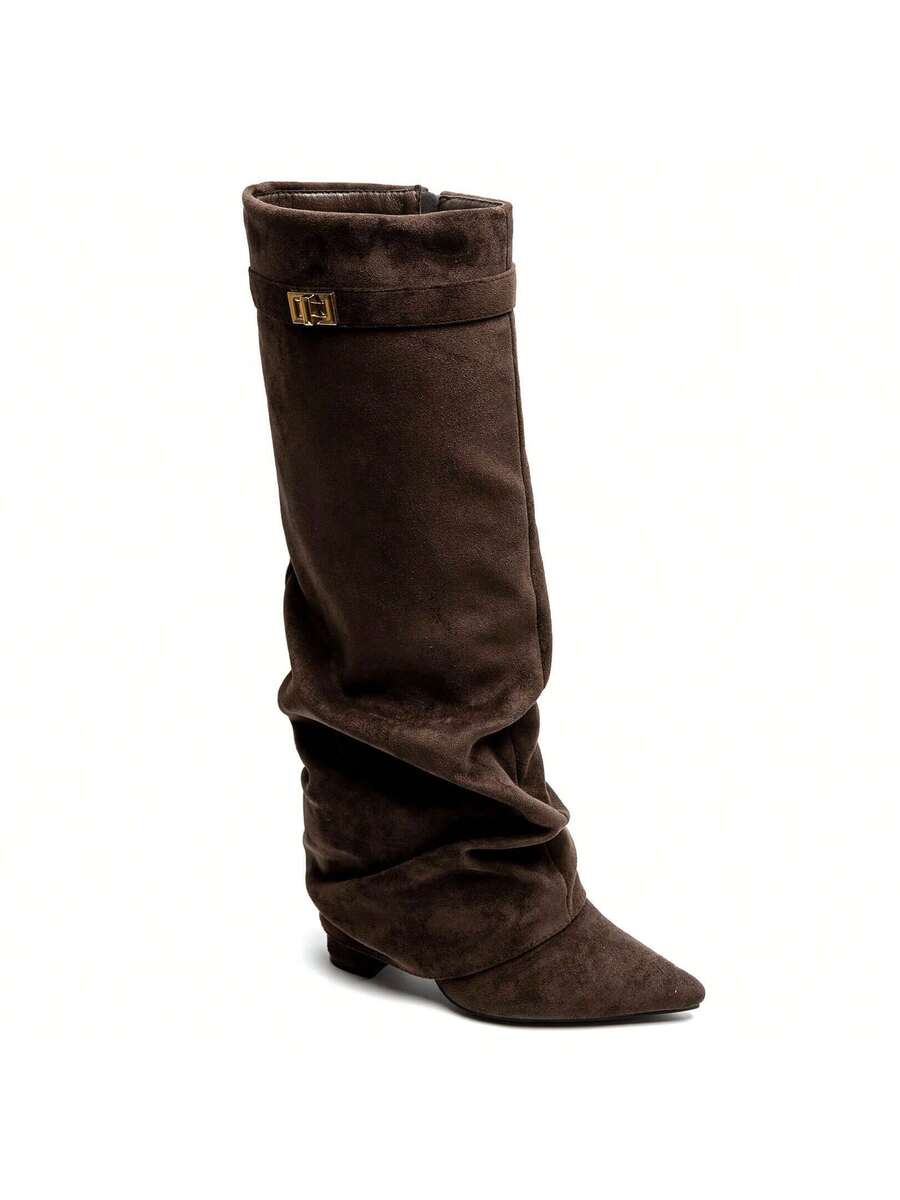 Delphine | Women's Slouch Boots | Fold-Over · PNY