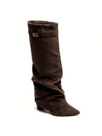 Delphine | Women's Slouch Boots | Fold-Over · PNY
