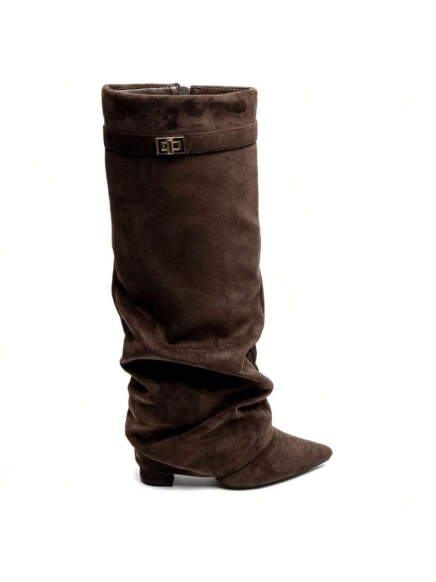 Delphine | Women's Slouch Boots | Fold-Over · PNY