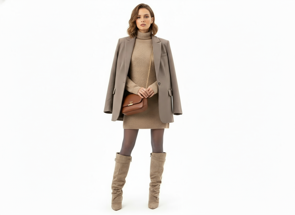 Delphine | Women's Slouch Boots | Fold-Over · PNY