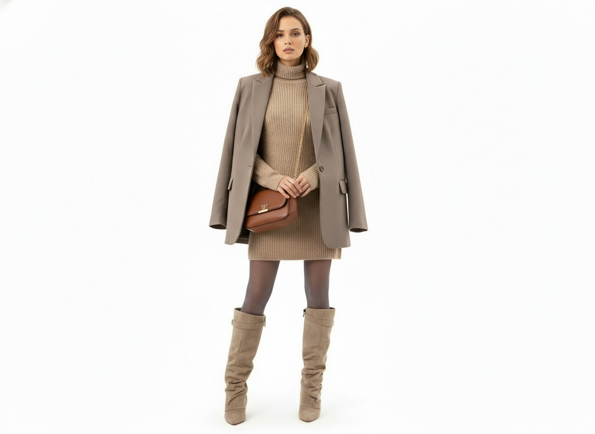 Delphine | Women's Slouch Boots | Fold-Over · PNY