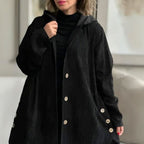 Diana | Women's Hooded Corduroy Jacket | Button-Front · PNY