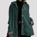 Diana | Women's Hooded Corduroy Jacket | Button-Front · PNY