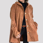 Diana | Women's Hooded Corduroy Jacket | Button-Front · PNY