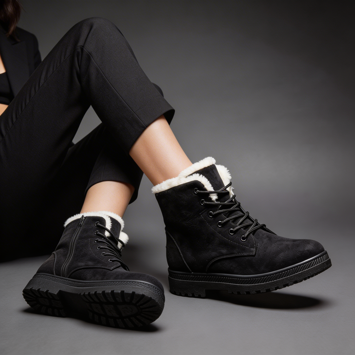 Diana | Women's Lace-Up Winter Boots | Fur-Lined · PNY