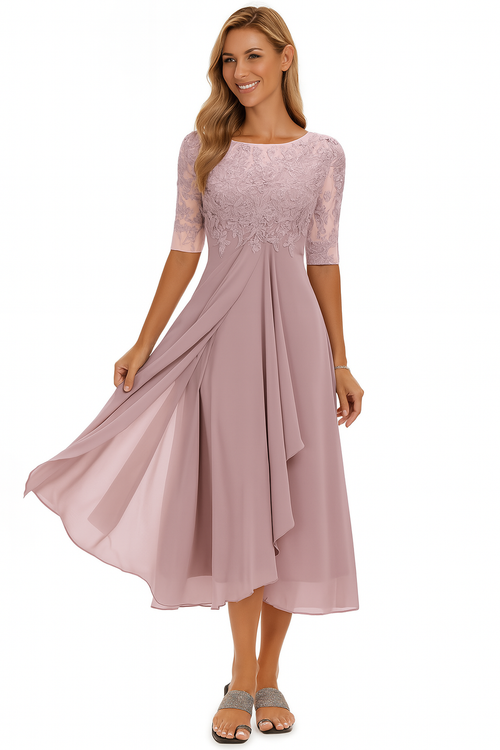 Eleanor | Women's A-Line Dress | Lace Bodice · PNY
