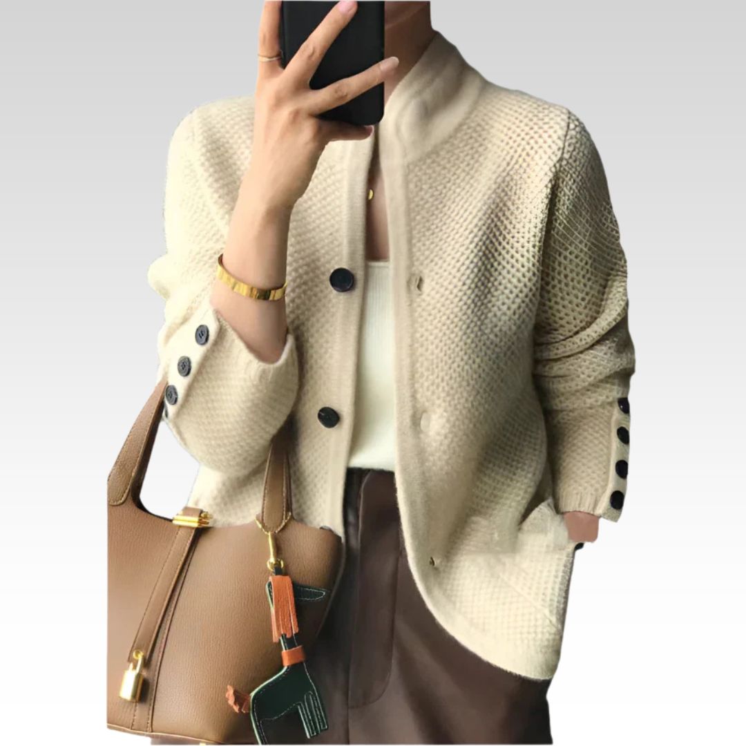 Eleanor | Women's Button-Up Cardigan | Chunky Knit · PNY