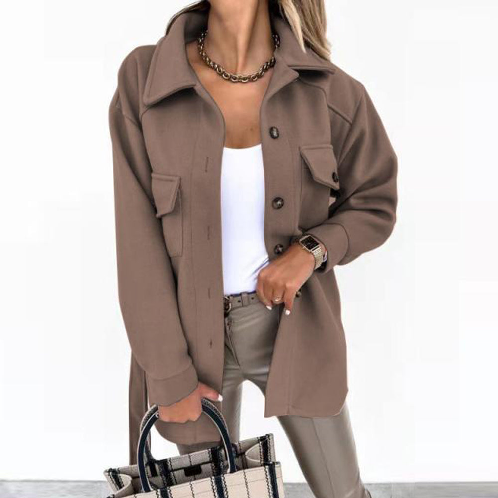 Eleanor | Women's Button-Up Jacket | Belted Waist · PNY