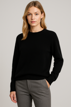 Eleanor | Women's Crewneck Sweater | Ribbed Trim · PNY