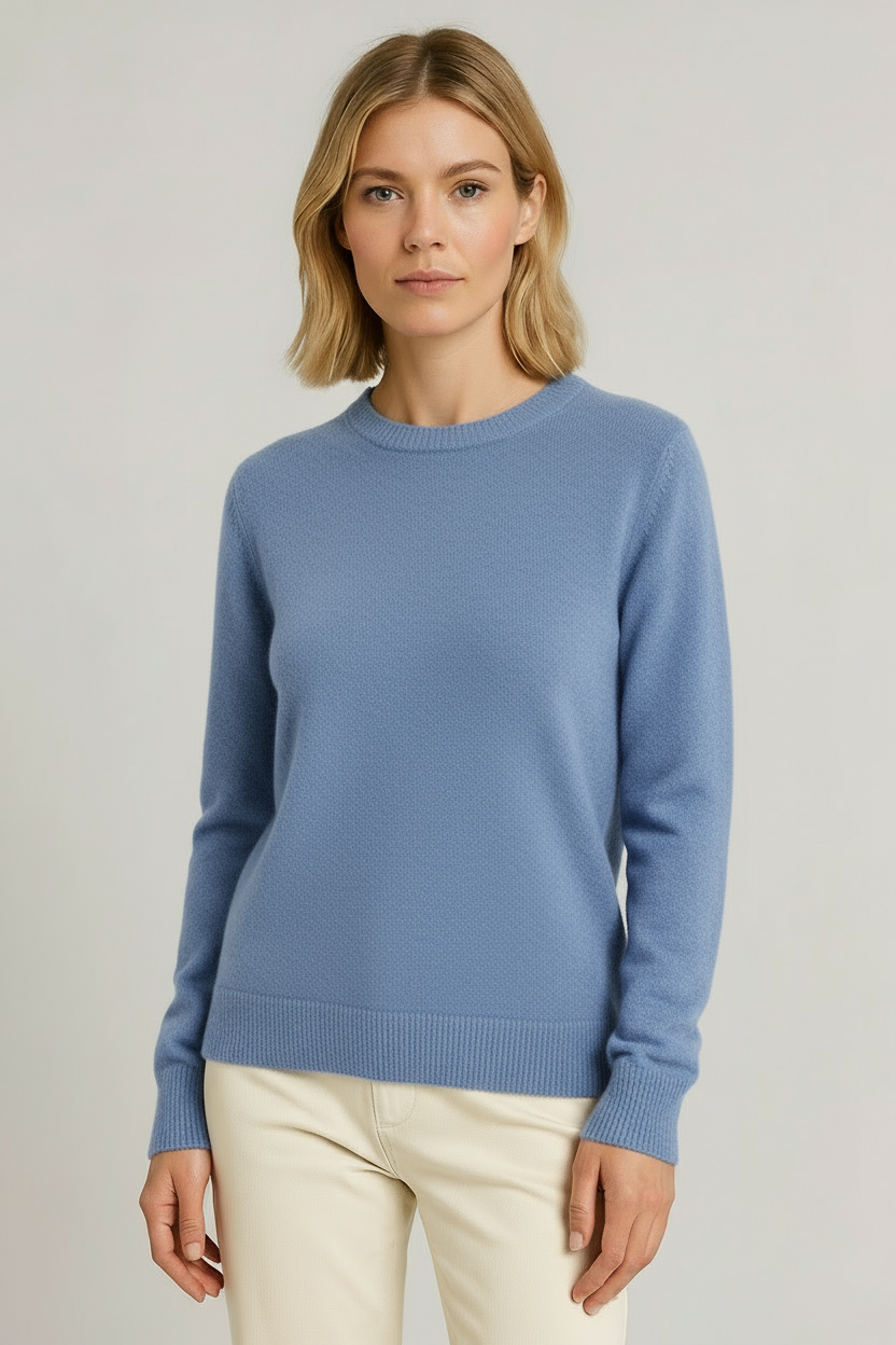 Eleanor | Women's Crewneck Sweater | Ribbed Trim · PNY