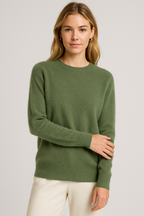 Eleanor | Women's Crewneck Sweater | Ribbed Trim · PNY