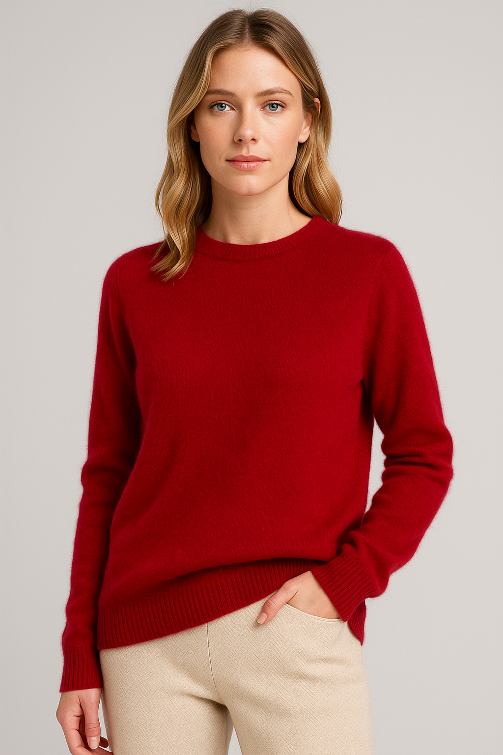 Eleanor | Women's Crewneck Sweater | Ribbed Trim · PNY