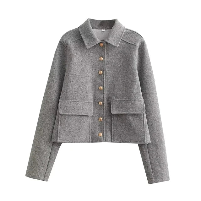 Eleanor | Women's Cropped Jacket | Button-Front · PNY