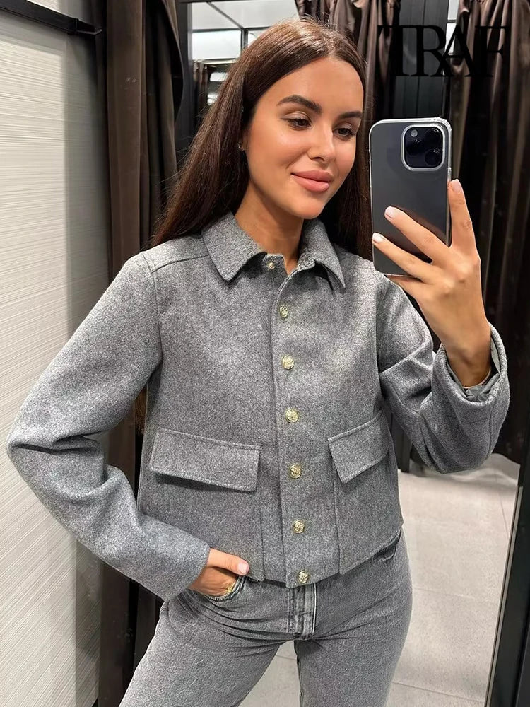 Eleanor | Women's Cropped Jacket | Button-Front · PNY