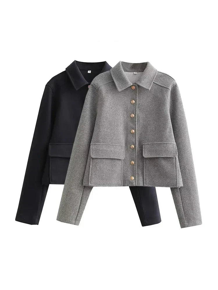 Eleanor | Women's Cropped Jacket | Button-Front · PNY