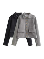 Eleanor | Women's Cropped Jacket | Button-Front · PNY
