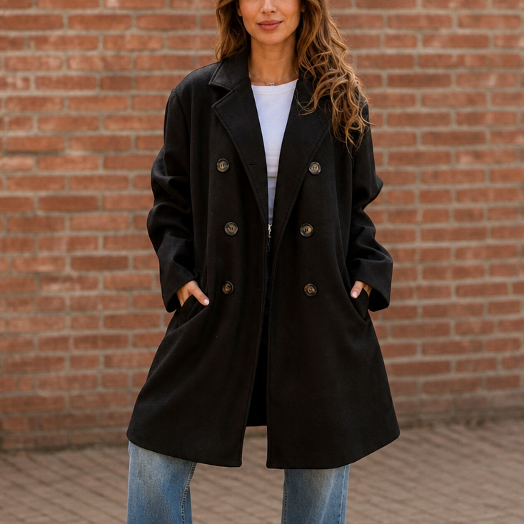 Eleanor | Women's Double-Breasted Peacoat | Notched Lapel · PNY
