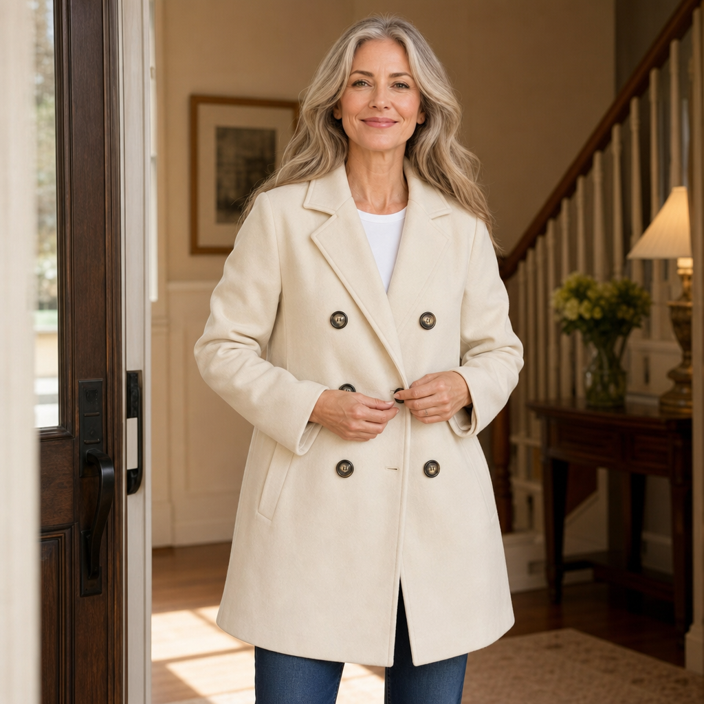 Eleanor | Women's Double-Breasted Peacoat | Notched Lapel · PNY